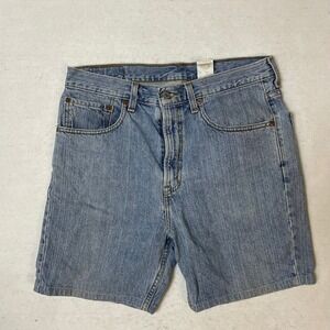Vintage Levis 505 Denim Shorts Mens W33‎ Light Wash Blue Jeans Casual